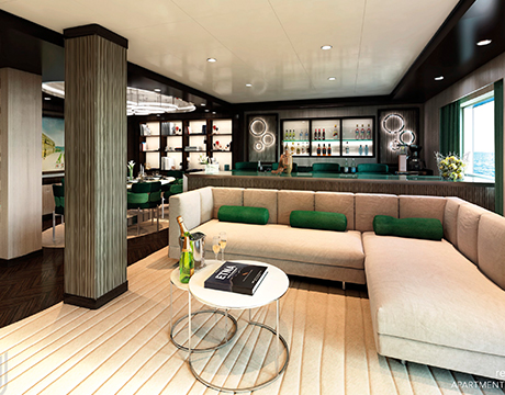 MSC Yacht Club Owner's Suite with terrace,whirlpool bath(Module 78-104sqm-Balcony 48-65sqm-Decks16-18)